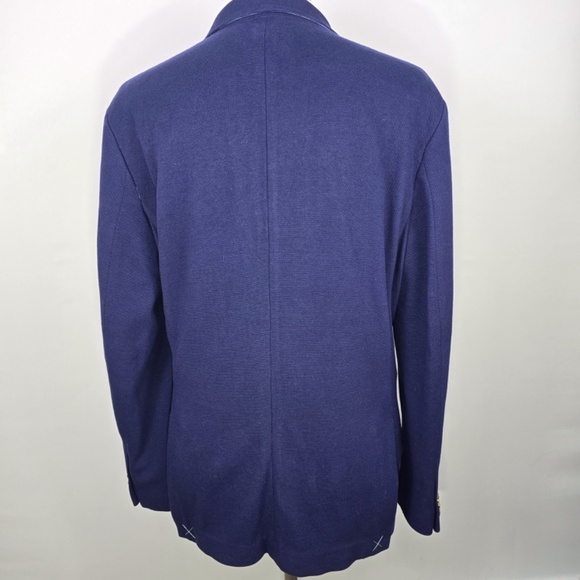 Club Room Mens XL Knit Two Button Blazer Jacket, Blue, NWT - Picture 6 of 9